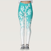 Blue Coral Graphic Leggings (Vorderseite)