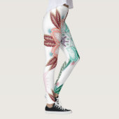 Blue Coral Mandala Blume Leggings (Rechts)