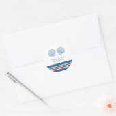 Blue Coral Nautical Seashells Wedding Stickers (Umschlag)
