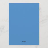 Blue Coral Painterly Botanical Wedding Einladung (Rückseite)