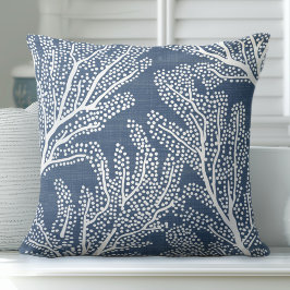 Blue Coral Pillow | Throw-Kissen für den Strand Kissen