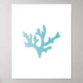 Blue Coral Reef Beach Art Print Poster (Vorne)