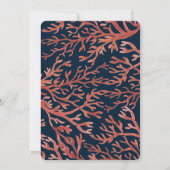 Blue Coral Reef Seepferd Babydusche Einladung (Rückseite)