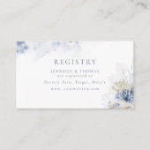 Blue coral & seashells beach Bridal Registry Begleitkarte (Vorderseite)