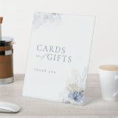 Blue Coral Seashells Beach Wedding Cards & Gifts Sockelschild (In SItu)