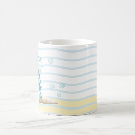 Blue Coral, Seashells & Blue Pearl Kaffeetasse (Mittel)