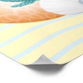 Blue Coral, Seashells & Blue Pearl Poster (Ecke)