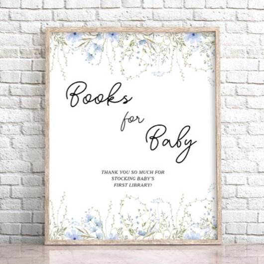 Blue Cornflower Baby Dusche Babys sind süß Poster
