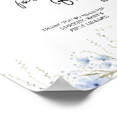 Blue Cornflower Baby Showbücher für Baby Poster (Ecke)