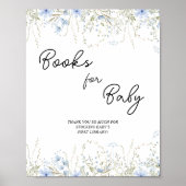 Blue Cornflower Baby Showbücher für Baby Poster (Vorne)