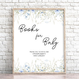 Blue Cornflower Baby Showbücher für Baby Poster