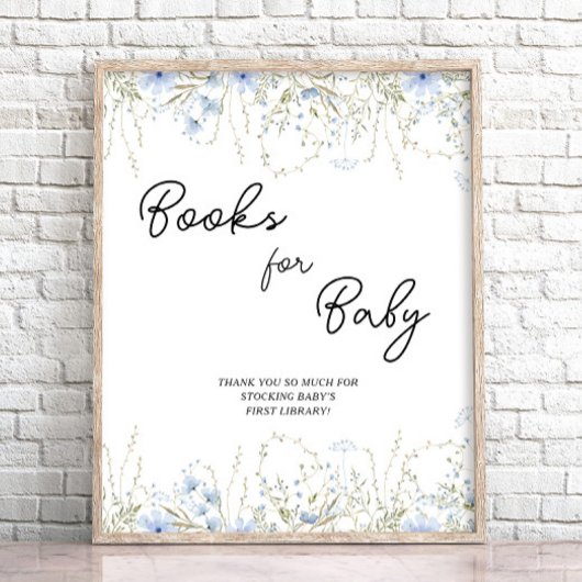 Blue Cornflower Baby Showbücher für Baby Poster
