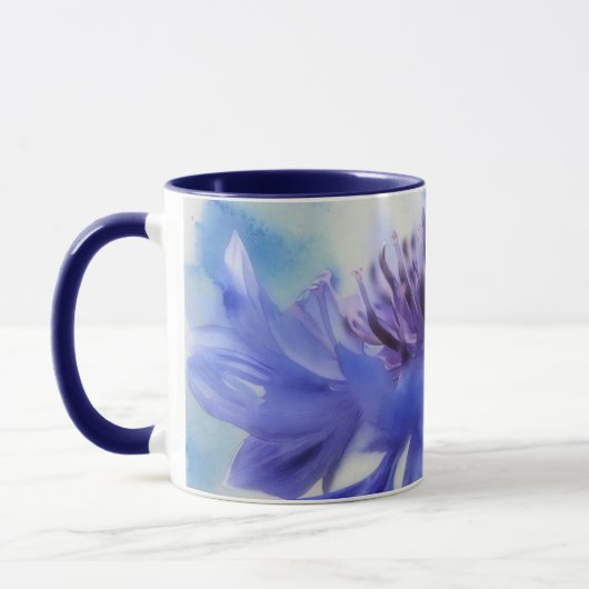 Blue Cornflower Blume Tasse Cup (Links)