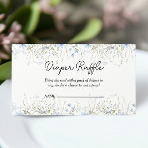 Blue Cornflower Girl Dusche Windeln Windeln Raffel Begleitkarte