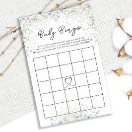 Blue Cornflower Wildblume Baby Dusche Bingo