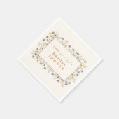 Blue Cornflower Wildblume Brautparty Serviette (Ecke)