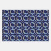 Blue Cornflower Wreath Brautparty Geschenkpapier Set (Vorderseite)