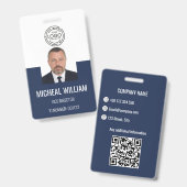 Blue Corporate ID Abzeichen Ausweis (Front & Back)