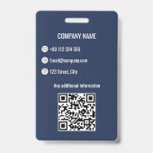 Blue Corporate ID Abzeichen Ausweis (Back)