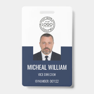 Blue Corporate ID Abzeichen Ausweis