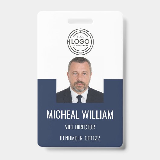 Blue Corporate ID Abzeichen Ausweis (Front)