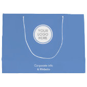 Blue Corporate Tasche mit Logos und Firmendetails Große Geschenktüte (Rückseite)
