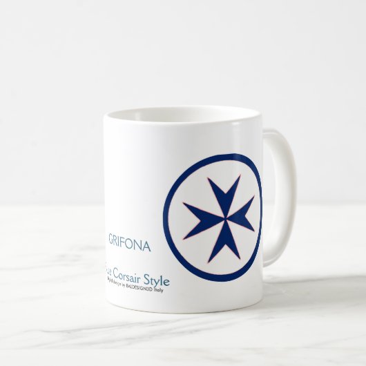 Blue Corsair Style Kaffeetasse (VorderseiteRechts)
