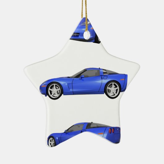 Blue Corvette: Keramik Ornament (Rechts)