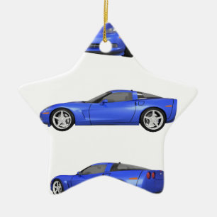 Blue Corvette: Keramik Ornament