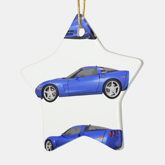 Blue Corvette: Keramik Ornament (Links)