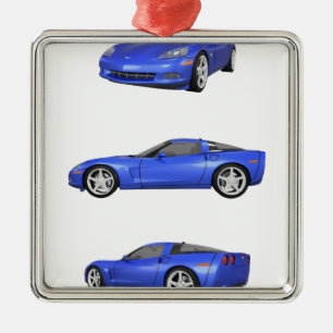 Blue Corvette: Ornament Aus Metall