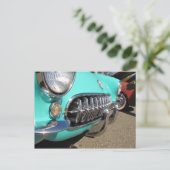 Blue Corvette ~ Postkarte (Stehend Vorderseite)