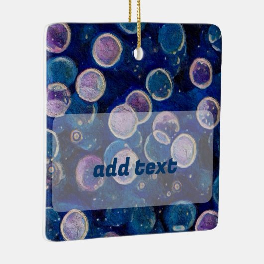 Blue Cosmic Orbs Keramikornament (Rechts)