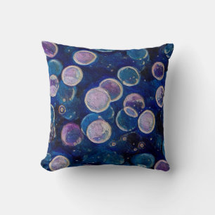 Blue Cosmic Orbs Kissen