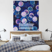 Blue Cosmic Orbs Leinwanddruck (Insitu (Schlafzimmer))