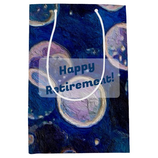 Blue Cosmic Orbs Mittlere Geschenktüte (Vorderseite)