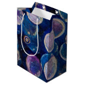 Blue Cosmic Orbs Mittlere Geschenktüte (Rückseite Schrägansicht)