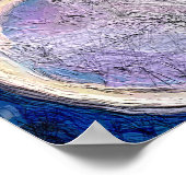 Blue Cosmic Orbs Poster (Ecke)