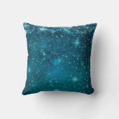 Blue Cosmic Spacey Starry Sky Kissen (Rückseite)