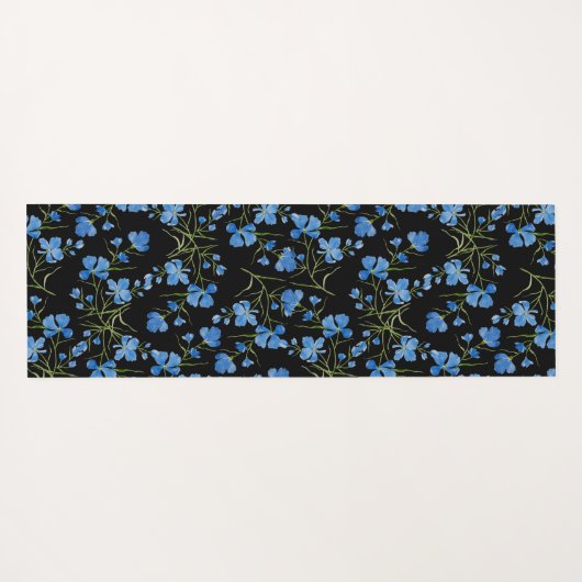 Blue Cosmos Flowers Yogamatte (Rückseite (Horizontal))