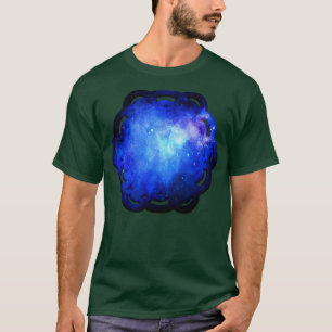 Blue Cosmos Space Blume von Life Mandala T-Shirt