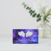 *~* Blue Cosmos Stars Galaxy Angel Wing Universe B Visitenkarte (Stehend Vorderseite)
