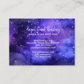*~* Blue Cosmos Stars Galaxy Angel Wing Universe B Visitenkarte (Rückseite)