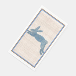 Blue Country French Bunny Rabbit Paper Napkin Serviette