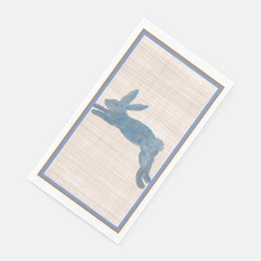 Blue Country French Bunny Rabbit Paper Napkin Serviette (Ecke)