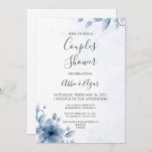 Blue Couples Bridal Dusche Einladung Vorlage (Vorne/Hinten)