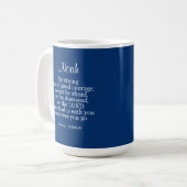 Blue Courage Bible Verse Individuelle Name Einfach Kaffeetasse (Vorderseite Links)