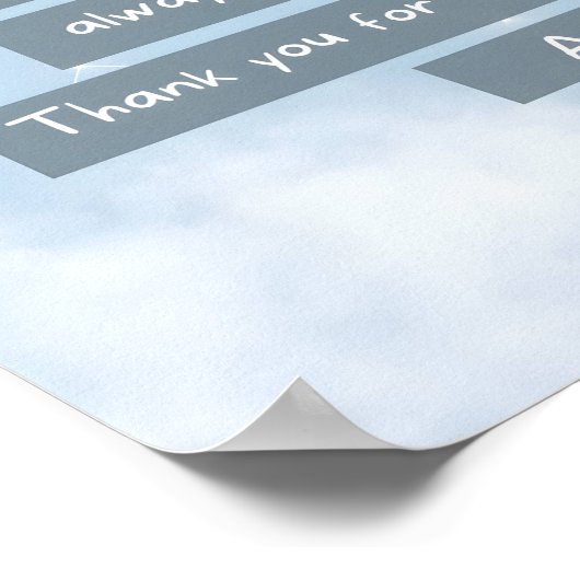 Blue Course Child Prayer Poster (Ecke)