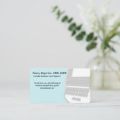 Blue Court Reporter Steno Machine Business Cards Visitenkarte (Stehend Vorderseite)