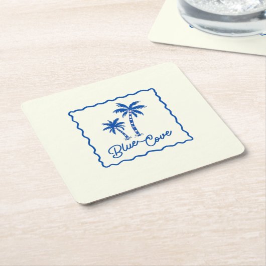 Blue Cove Rechteckiger Pappuntersetzer (angewinkelt)